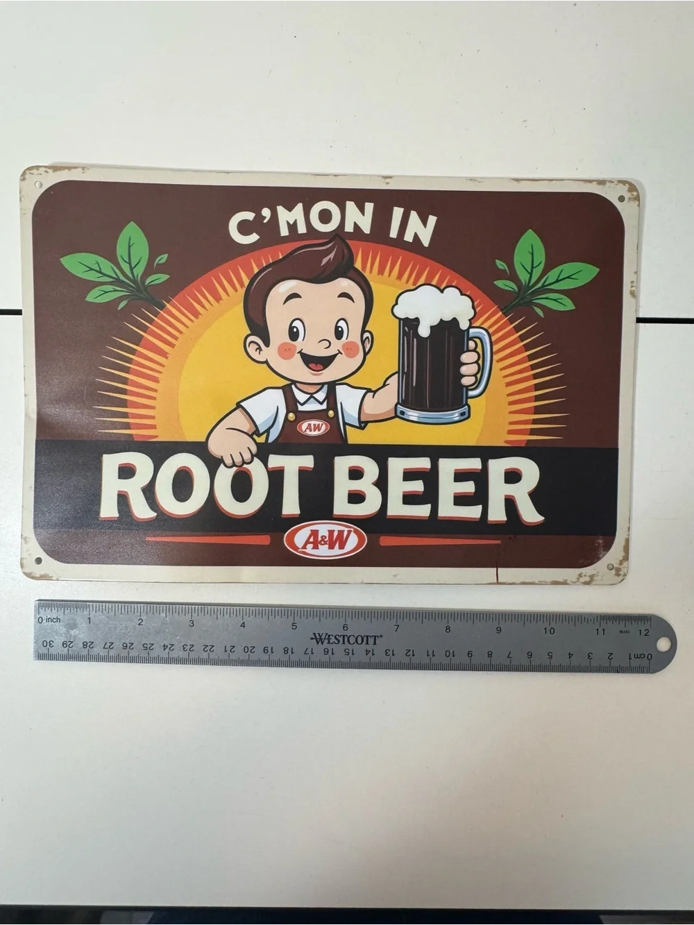 A&W Root Beer Metal Sign